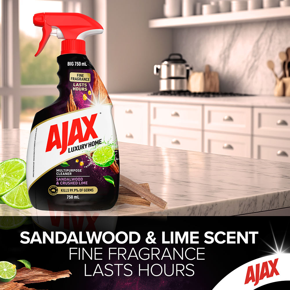 Ajax® Luxury Home Multipurpose Cleaning Spray Sandalwood & Crushed Lime |  Ajax