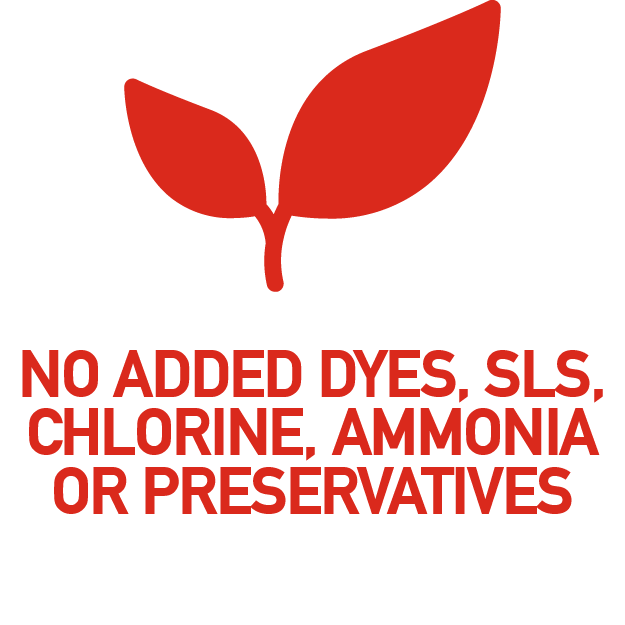 no added dyes, sls, chlorine no added dyes, sls, chlorine