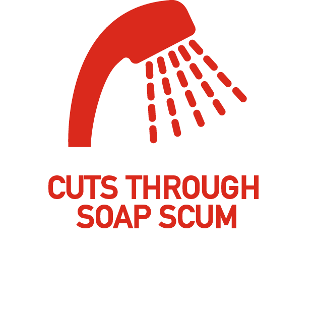 cuts through soap scum cuts through soap scum