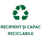 Recipient și capac reciclabile