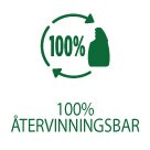 Behållare av 100 % återvunnen plast Behållare av 100 % återvunnen plast